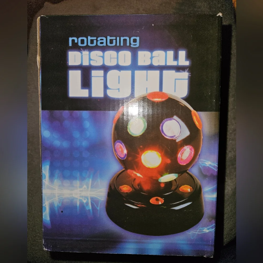 NEW Rotating Disco Ball Light - Black with Multi Colored Lenses. PLUG-IN.